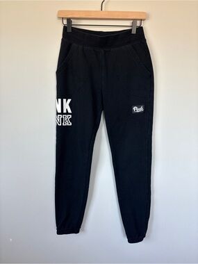 PINK Victoria's Secret Black logo Joggers S